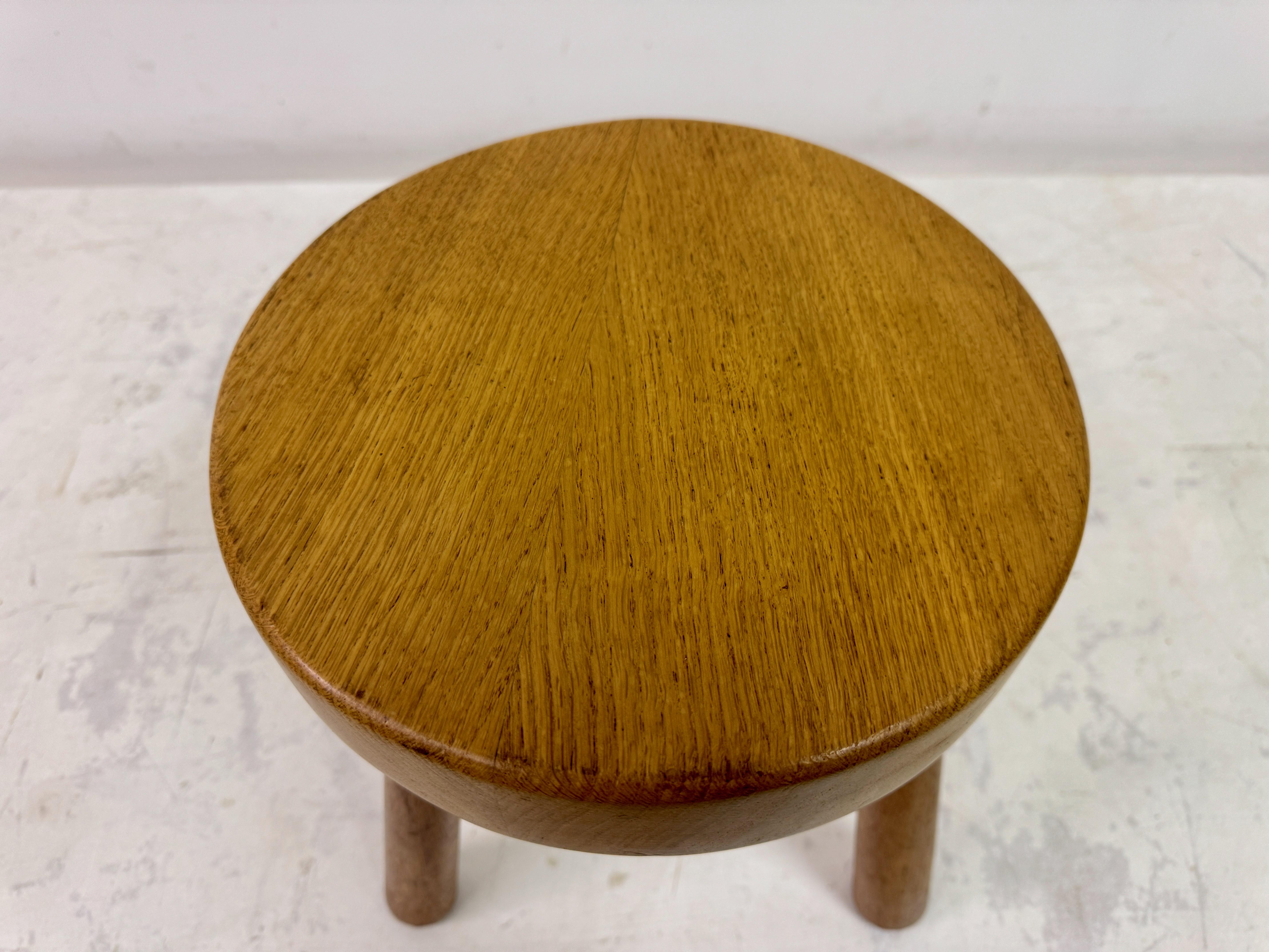 1960s Dutch oak stool In Good Condition In London, London