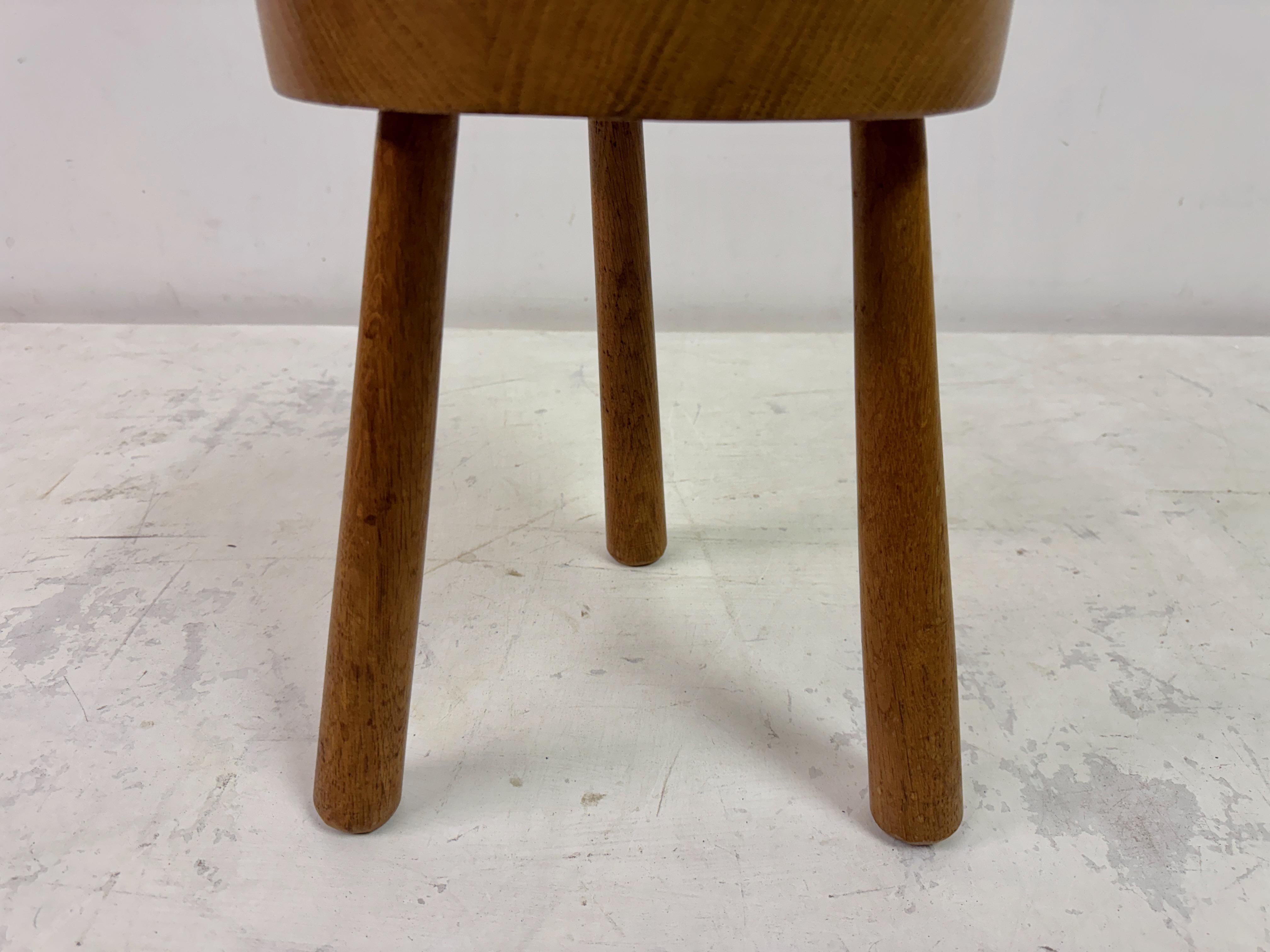 20th Century 1960s Dutch oak stool