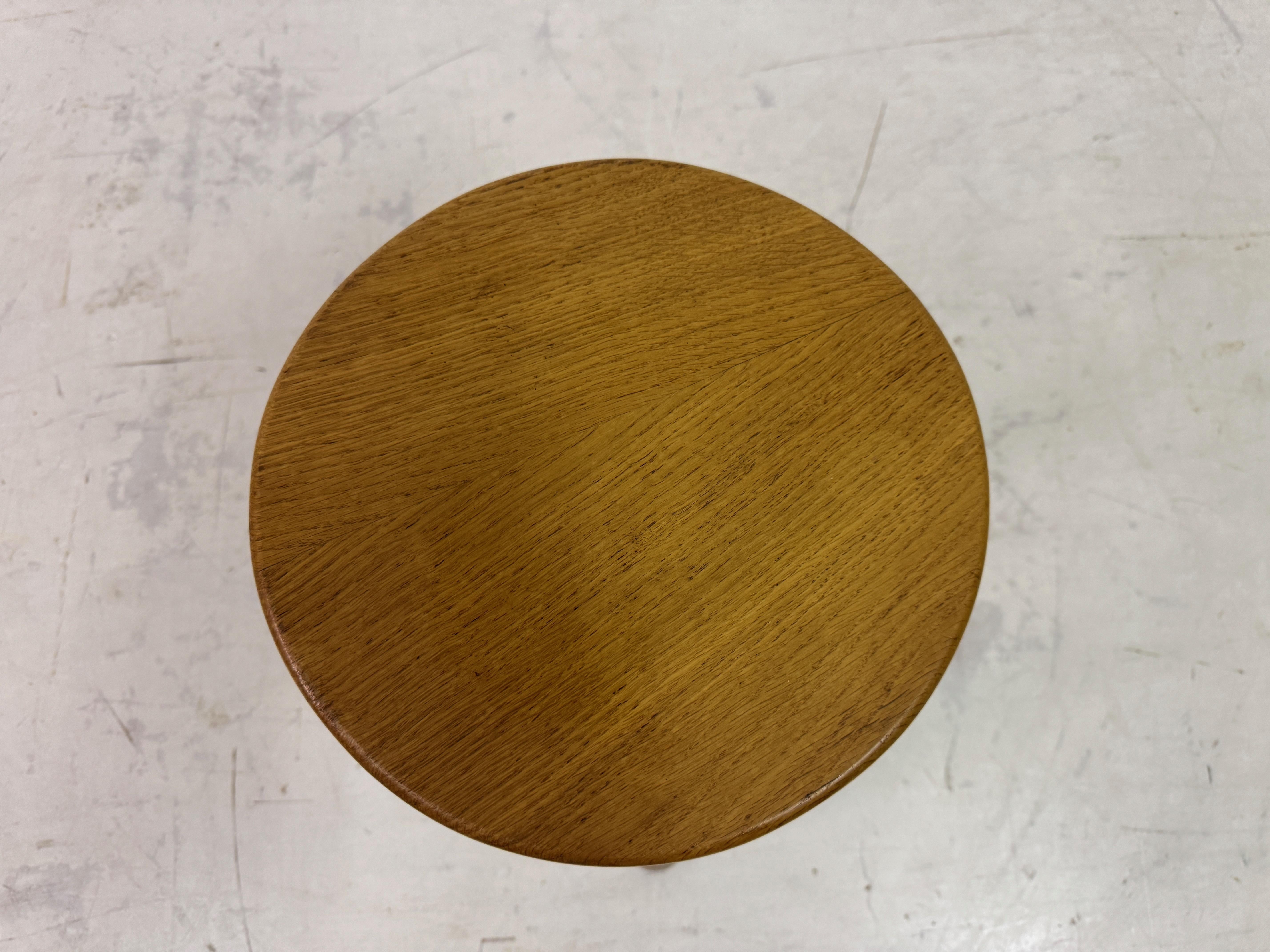1960s Dutch oak stool 2