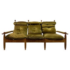 1960s Dutch Oak Three Seater Sofa