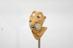 1960s Dutch Papier Mache Curious Grandpa Carnival Parade Head