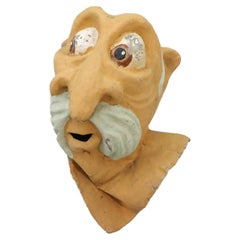 1960s Dutch Papier Mache Curious Grandpa Carnival Parade Head