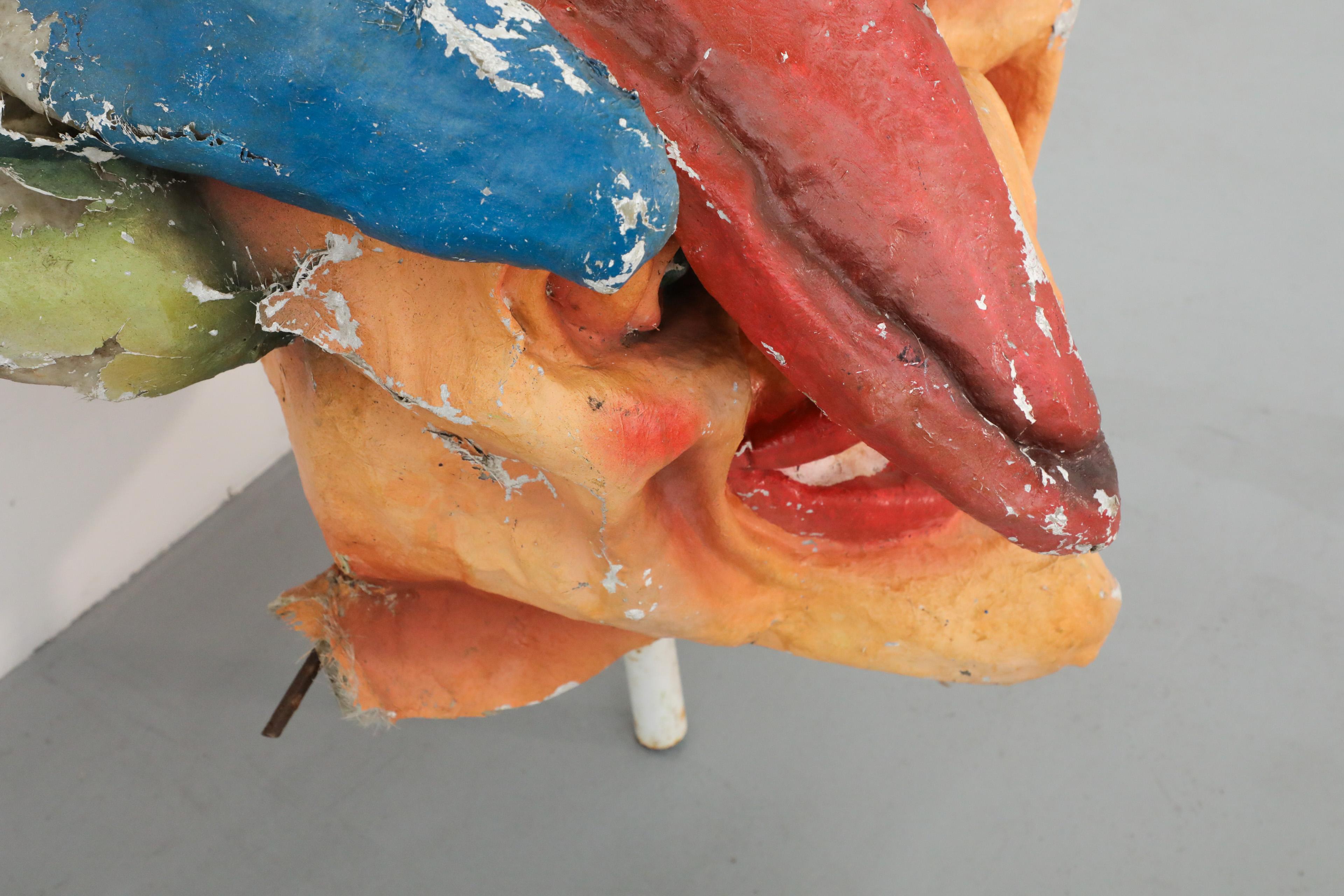 1960 Papier Mache olandese Extra Large Sea Devil Carnival Parade Head in vendita 3