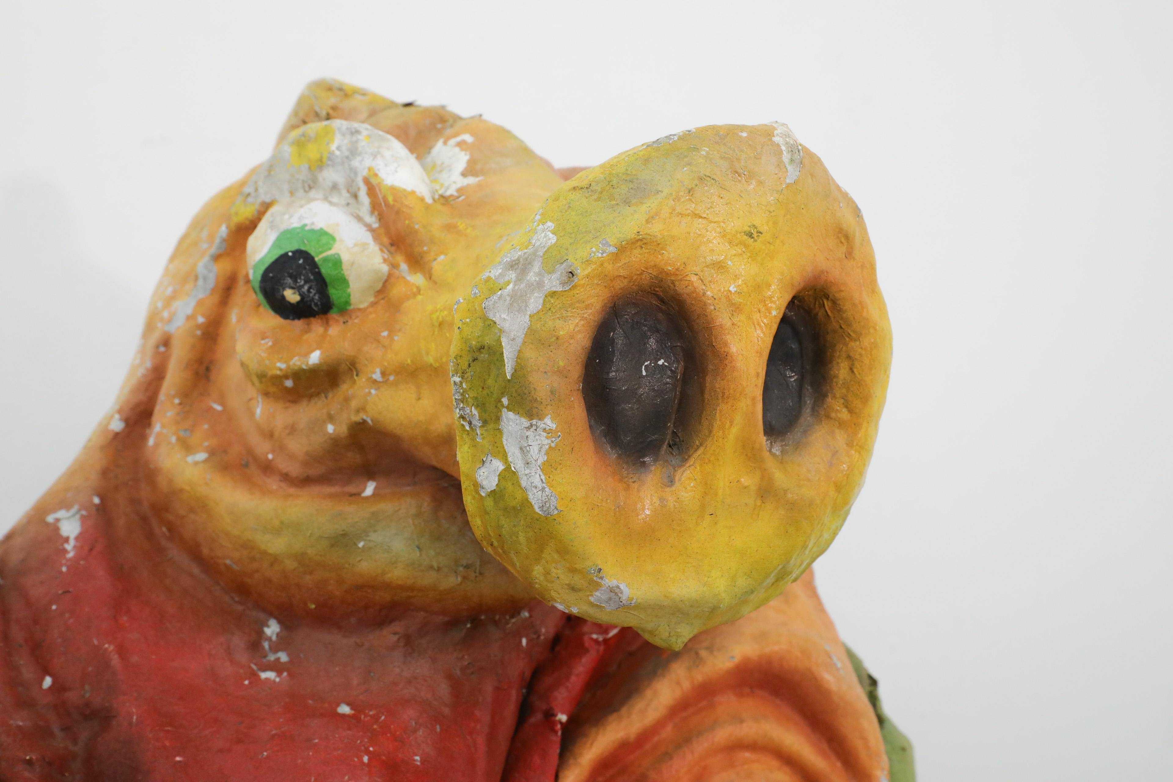 1960 Papier Mache olandese Extra Large Sea Devil Carnival Parade Head in vendita 5