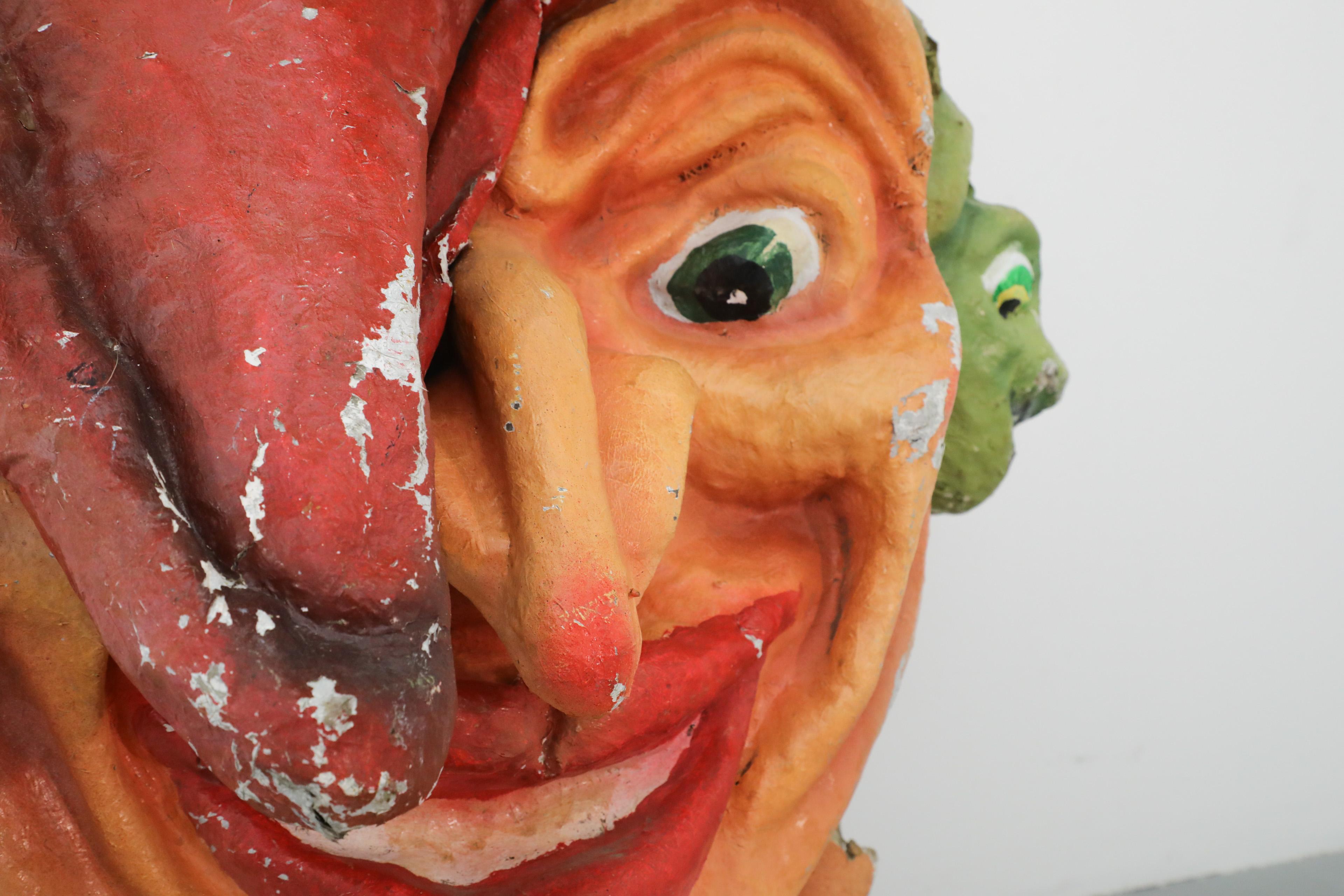 1960 Papier Mache olandese Extra Large Sea Devil Carnival Parade Head in vendita 6