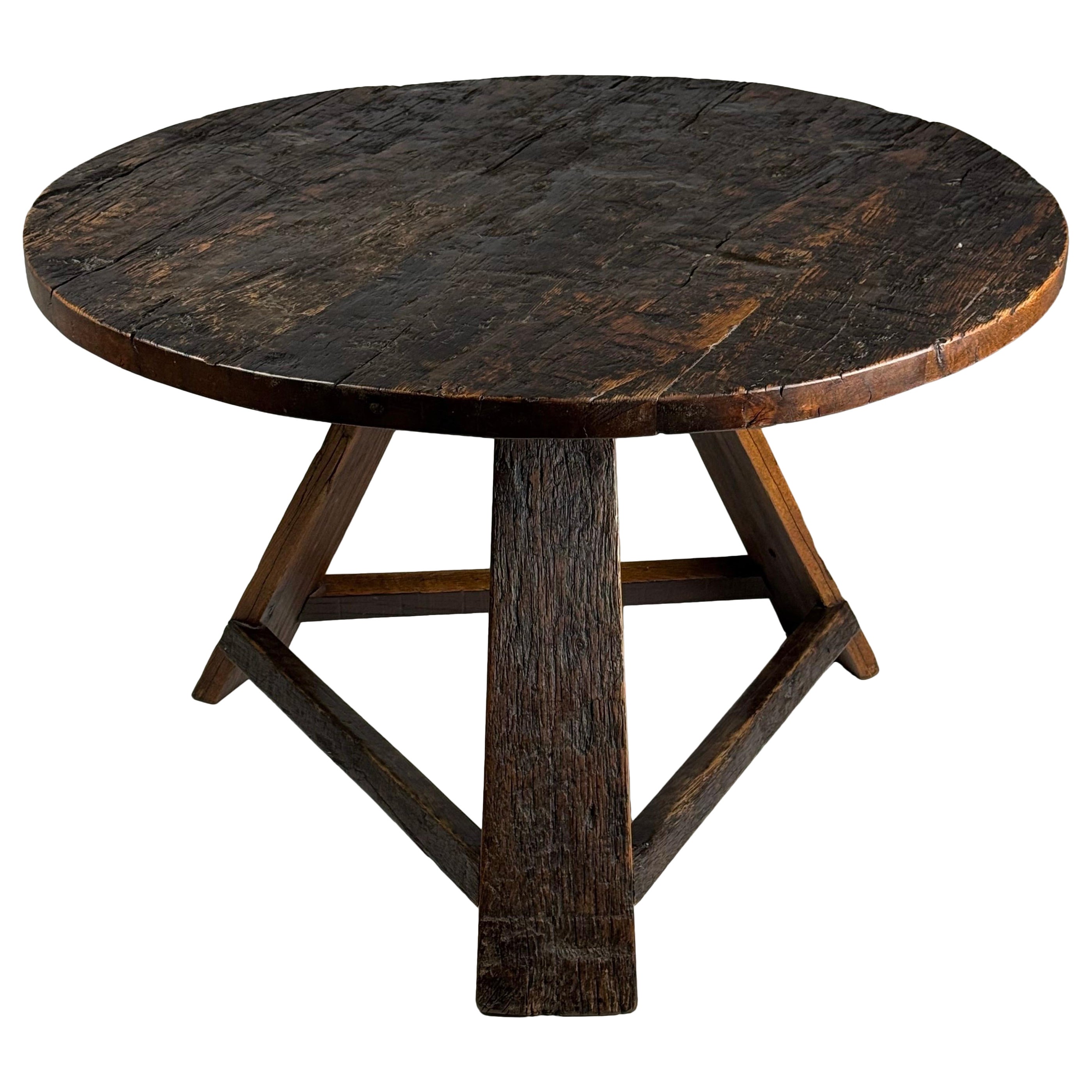 Mesa de comedor / centro rústica holandesa de los años 60 en venta
