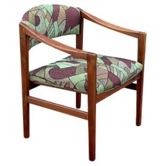 1960's Dux Swedish Modern Sculpted Walnut Accent Chair by Folke Ohlsson