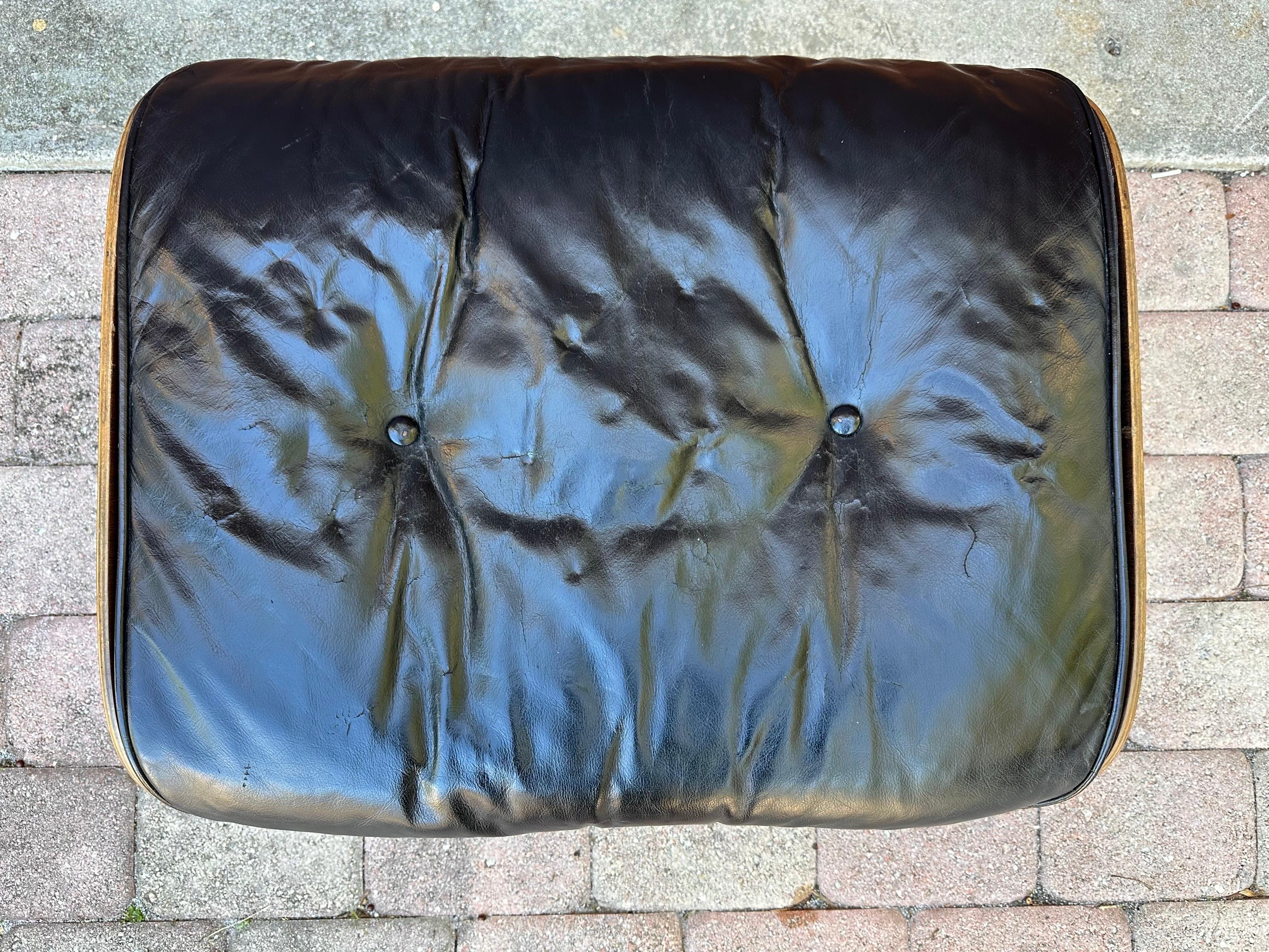 1960s Eames Herman Miller 671 Rosewood Ottoman Down Filled Lounge Chair Original 4