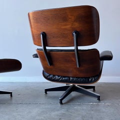 1960s Eames Lounge and Ottoman in Rosewood, Herman Miller