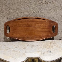 60s Large Danish Teak Serving Tray Jens Quistgaard Dansk Designs Ducks Gondola