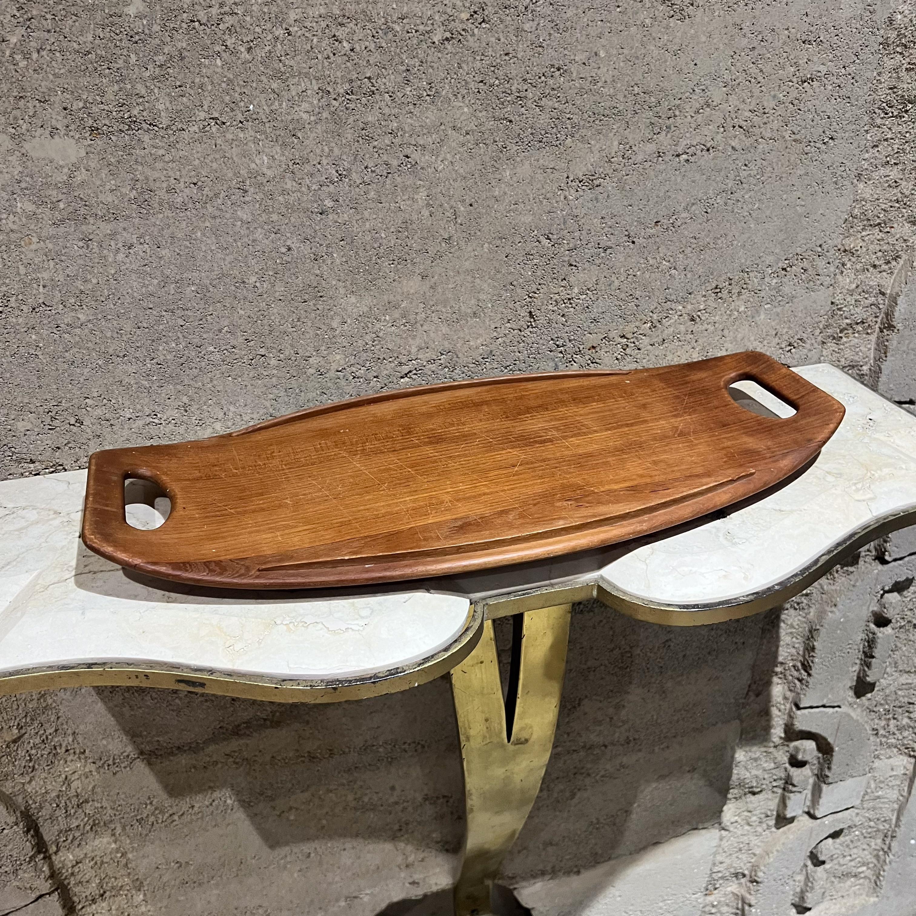 60s Bandeja grande de teca danesa Jens Quistgaard Dansk Designs Góndola de patos siglo XX en venta