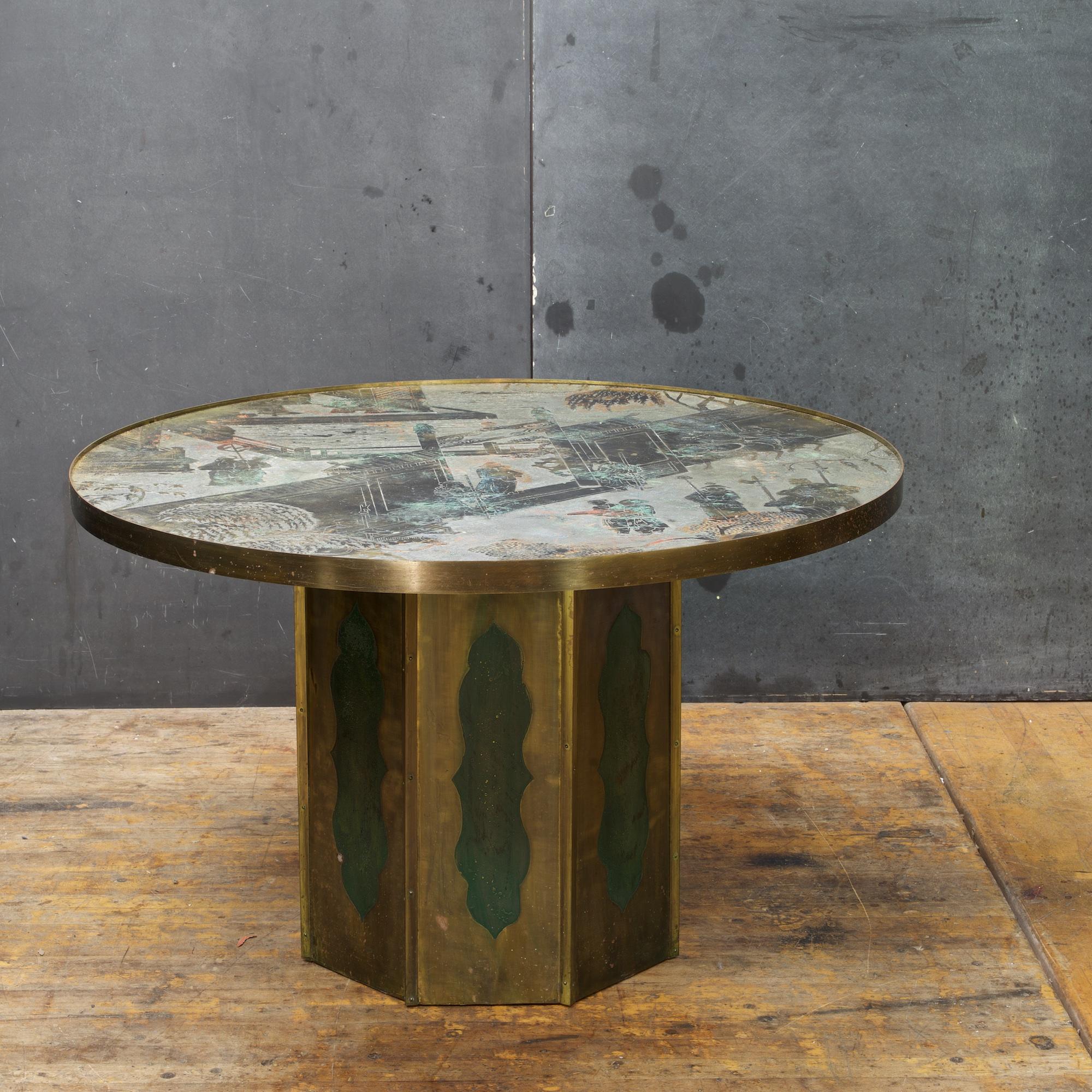 Mid-20th Century 1960s Early Philip Kelvin LaVerne Bronze Chan Coffee Table NYC Cocktail Mad Men