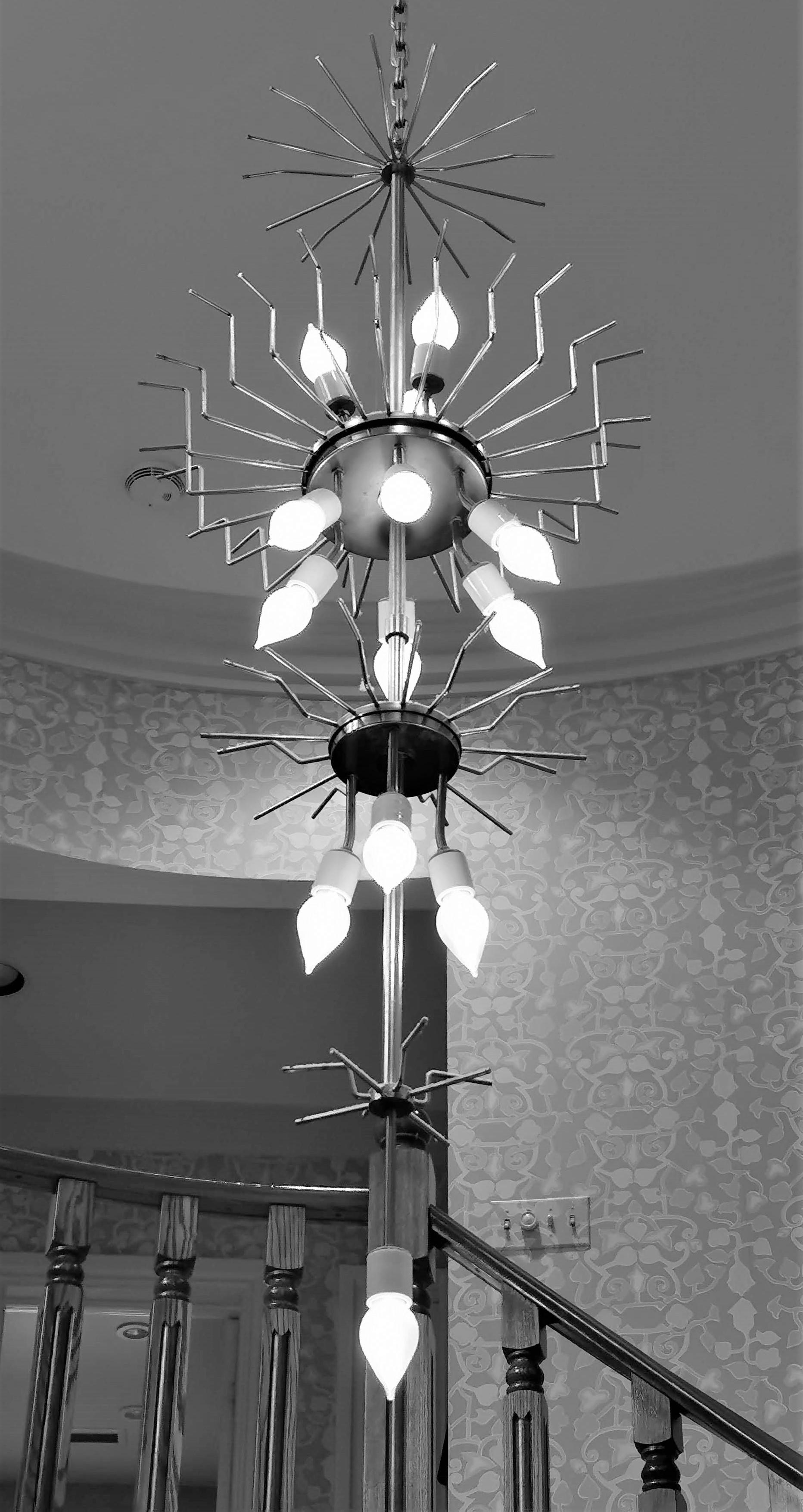 1960s, Early Venini 'Tronchi' Massive Chandelier , Murano, Italia 11