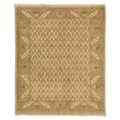 Tapis indien de couleur terre des années 1960 avec style traditionnel