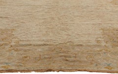 1960's Earth-Tone Turkish Oushak Carpet with Modern Style