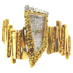1960s Ebel 18 Karat Mid-Century Modern Wrist Watch