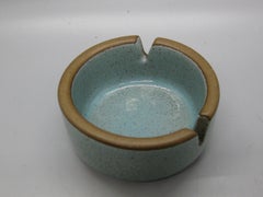 1960's Edith Heath Mid-Century Ceramic California Pottery Turquoise Ashtray
