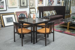 1960s Edward Wormley for Dunbar Set of 4 Model 935 Horseshoe Chairs & Game Table