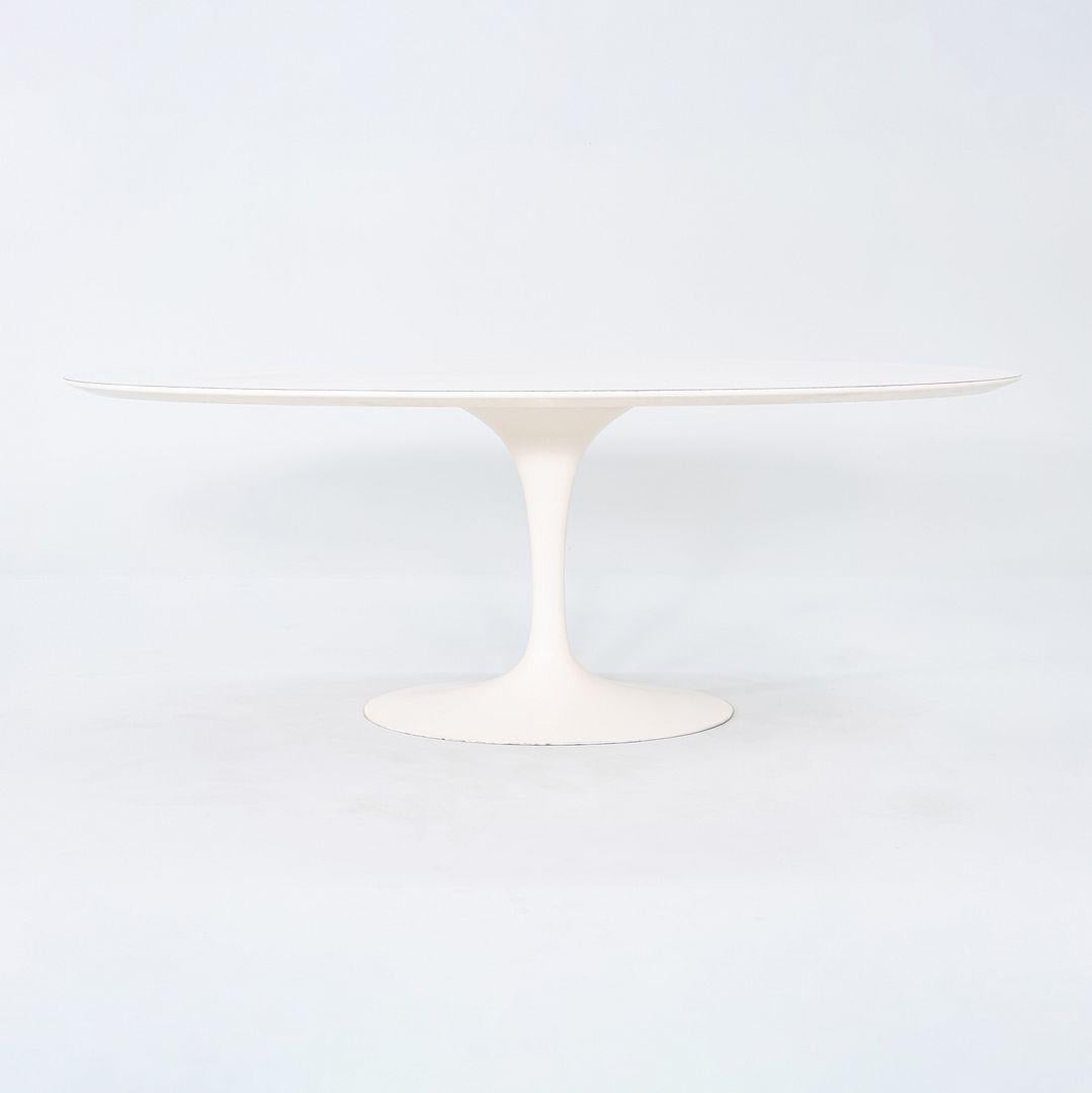 1960s Eero Saarinen for Knoll 78x48 inch Oval Tulip Dining Table in Laminate For Sale 4