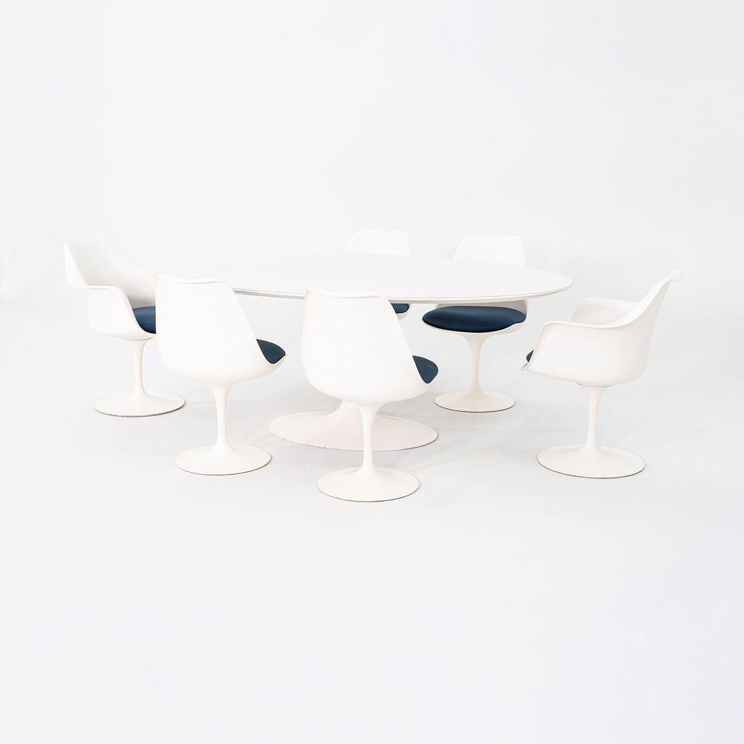 Modern 1960s Eero Saarinen for Knoll 78x48 inch Oval Tulip Dining Table in Laminate For Sale
