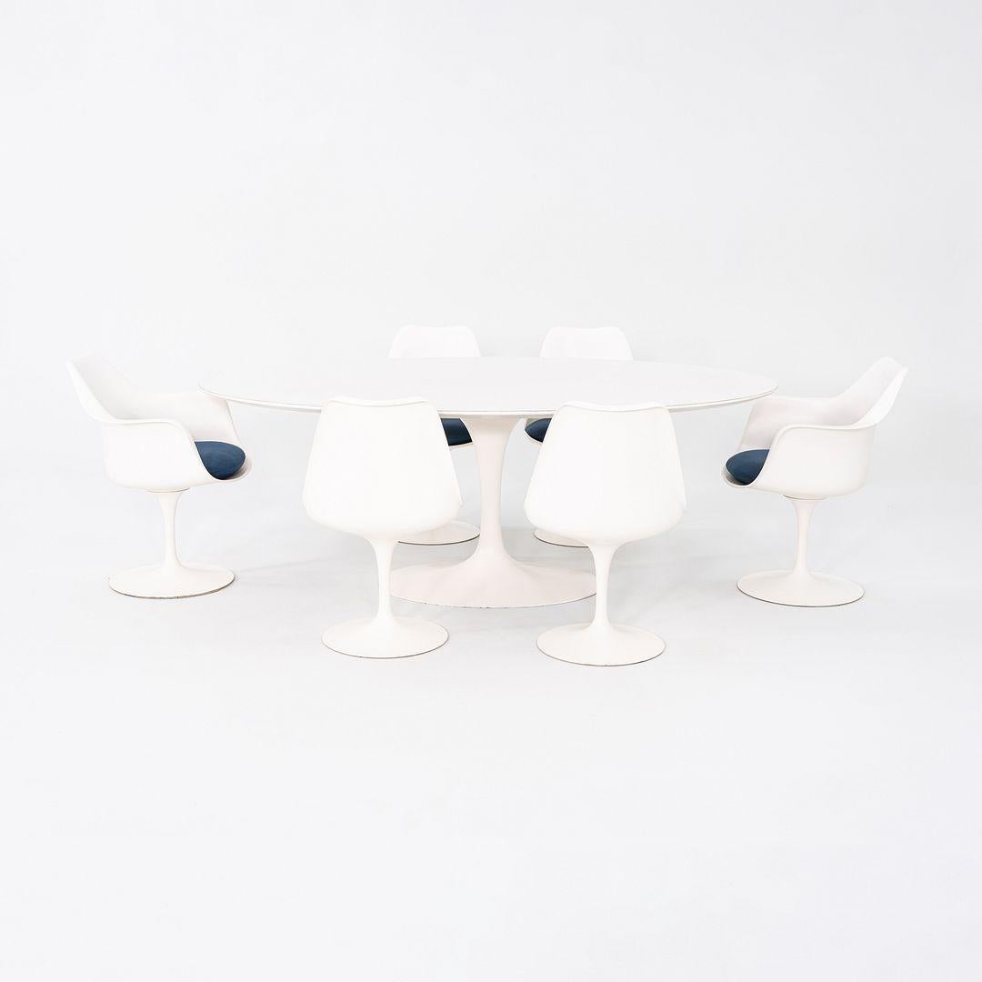 American 1960s Eero Saarinen for Knoll 78x48 inch Oval Tulip Dining Table in Laminate For Sale