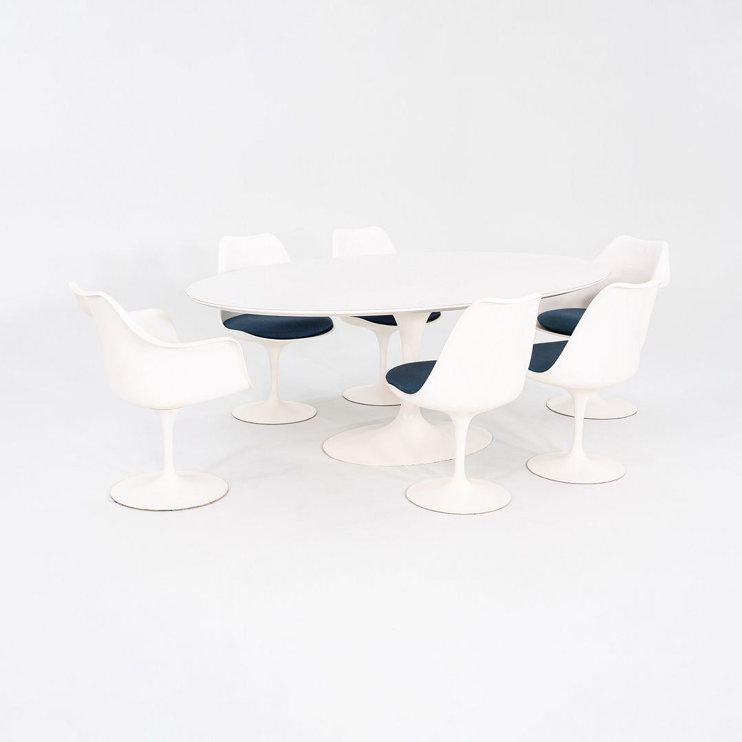 1960s Eero Saarinen for Knoll 78x48 inch Oval Tulip Dining Table in Laminate In Good Condition For Sale In Philadelphia, PA