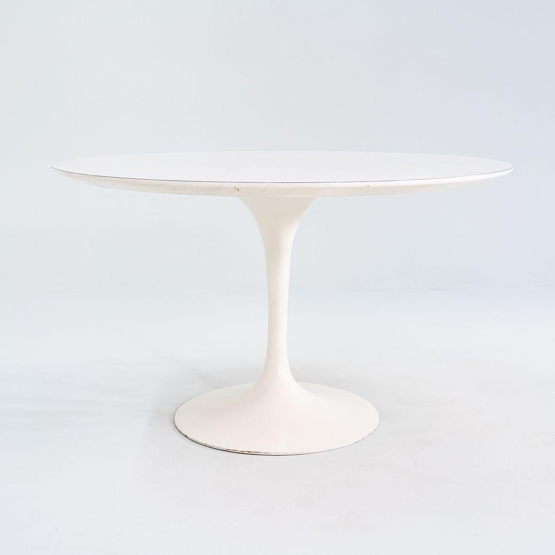 1960s Eero Saarinen for Knoll 78x48 inch Oval Tulip Dining Table in Laminate For Sale 2