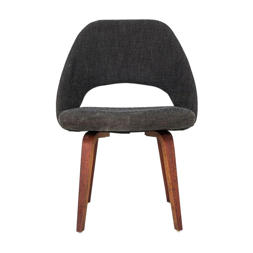 1960s Eero Saarinen for Knoll Armless Executive Dining Chair with Wooden Legs