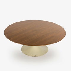 1960s Eero Saarinen for Knoll Associates 42 in Tulip Coffee Table w/ Walnut Top
