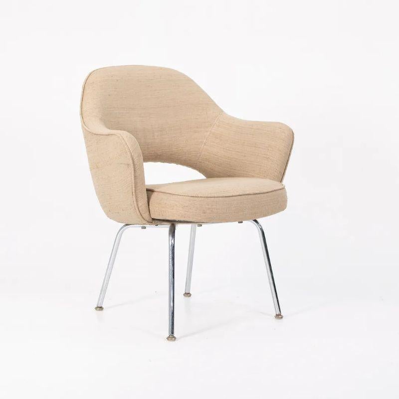1960s Eero Saarinen for Knoll Executive Armchair in Tan Fabric For Sale 3