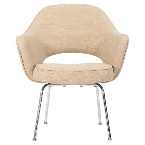 1960s Eero Saarinen for Knoll Executive Armchair in Tan Fabric For Sale
