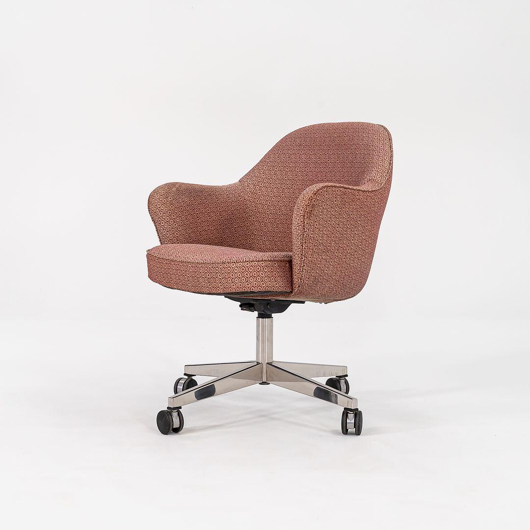 Americano Sedia da scrivania girevole Eero Saarinen per Knoll degli anni '60 con rotelle in Fabrice in vendita
