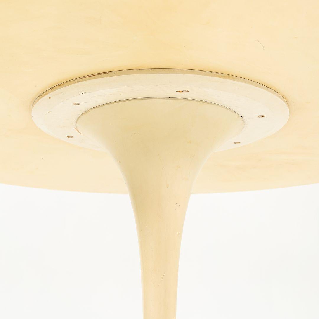 1960s Eero Saarinen for Knoll Pedestal Dining Table in White Laminate 47