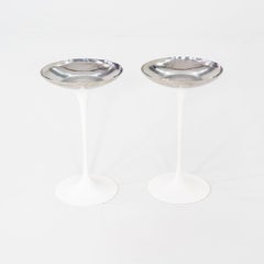 1960s Eero Saarinen for Knoll Tulip Ashtray in White and Chrome 2x Available