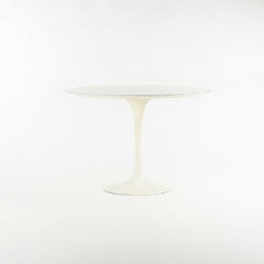 1960s Eero Saarinen for Knoll Tulip Dining Table & Four White Tulip Side Chairs