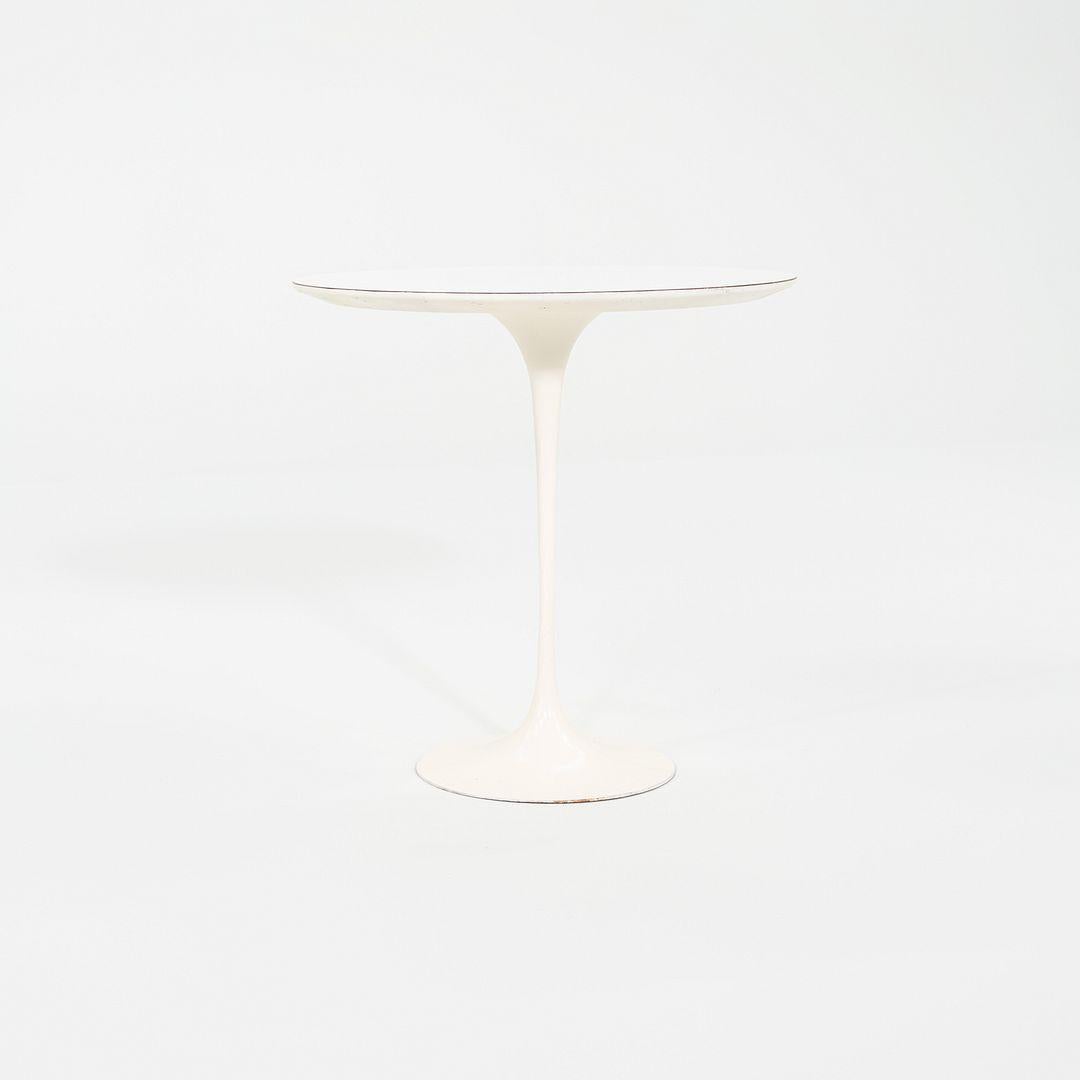 Modern 1960s Eero Saarinen for Knoll Tulip Side Table with White Laminate 20