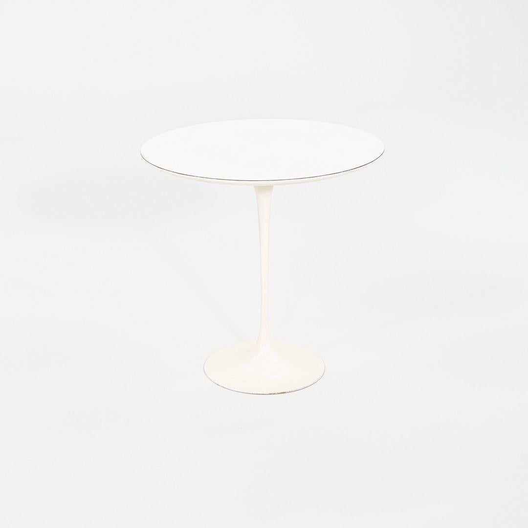 American 1960s Eero Saarinen for Knoll Tulip Side Table with White Laminate 20