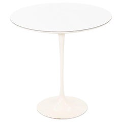 1960s Eero Saarinen for Knoll Tulip Side Table with White Laminate 20" Top