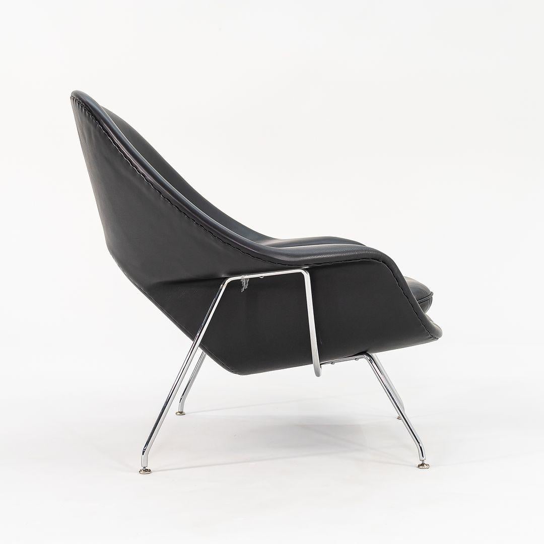 Mid-20th Century 1960s Eero Saarinen for Knoll Womb Chair and Ottoman in New Leather For Sale