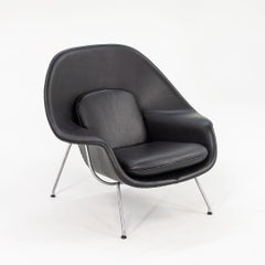 1960s Eero Saarinen for Knoll Womb Chair and Ottoman in New Leather, Model 70L