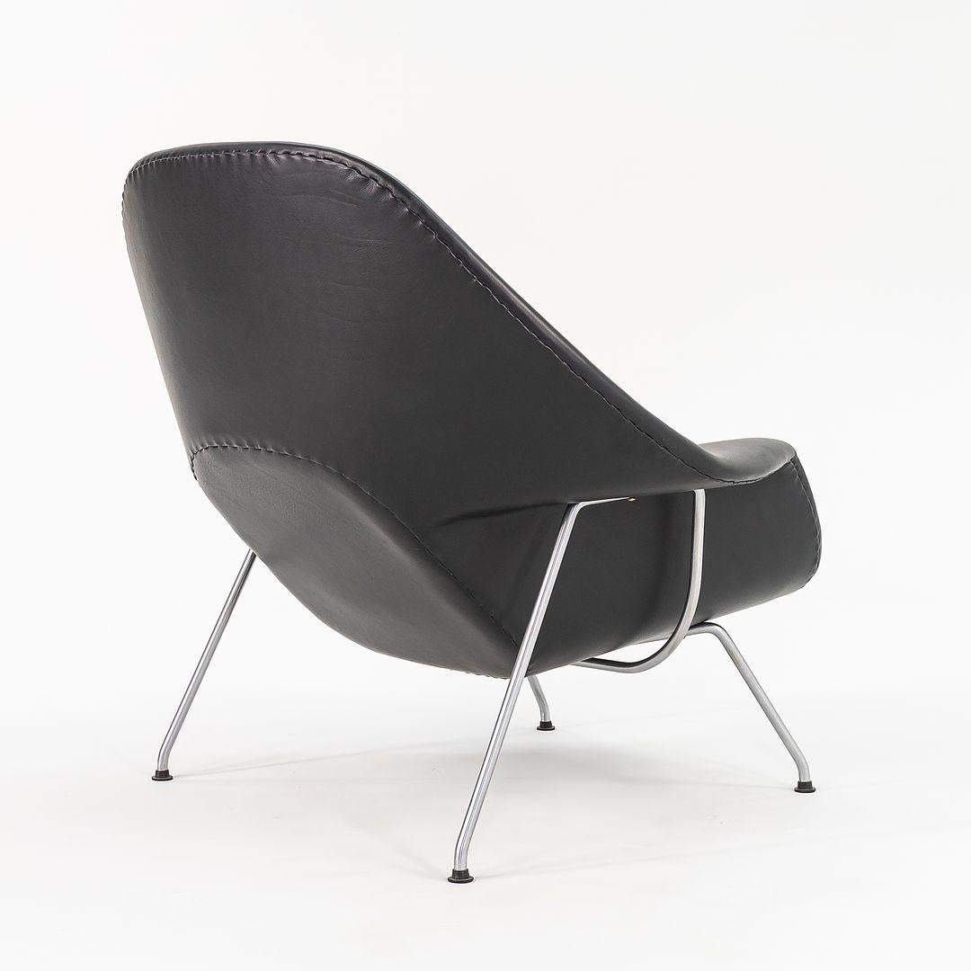 Moderne Chaise et pouf Eero Saarinen for Knoll Womb des années 1960 en cuir neuf, modèle 70L en vente