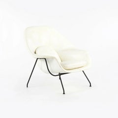 1960s Eero Saarinen for Knoll Womb Chair with Original White Vinyl Upholstery