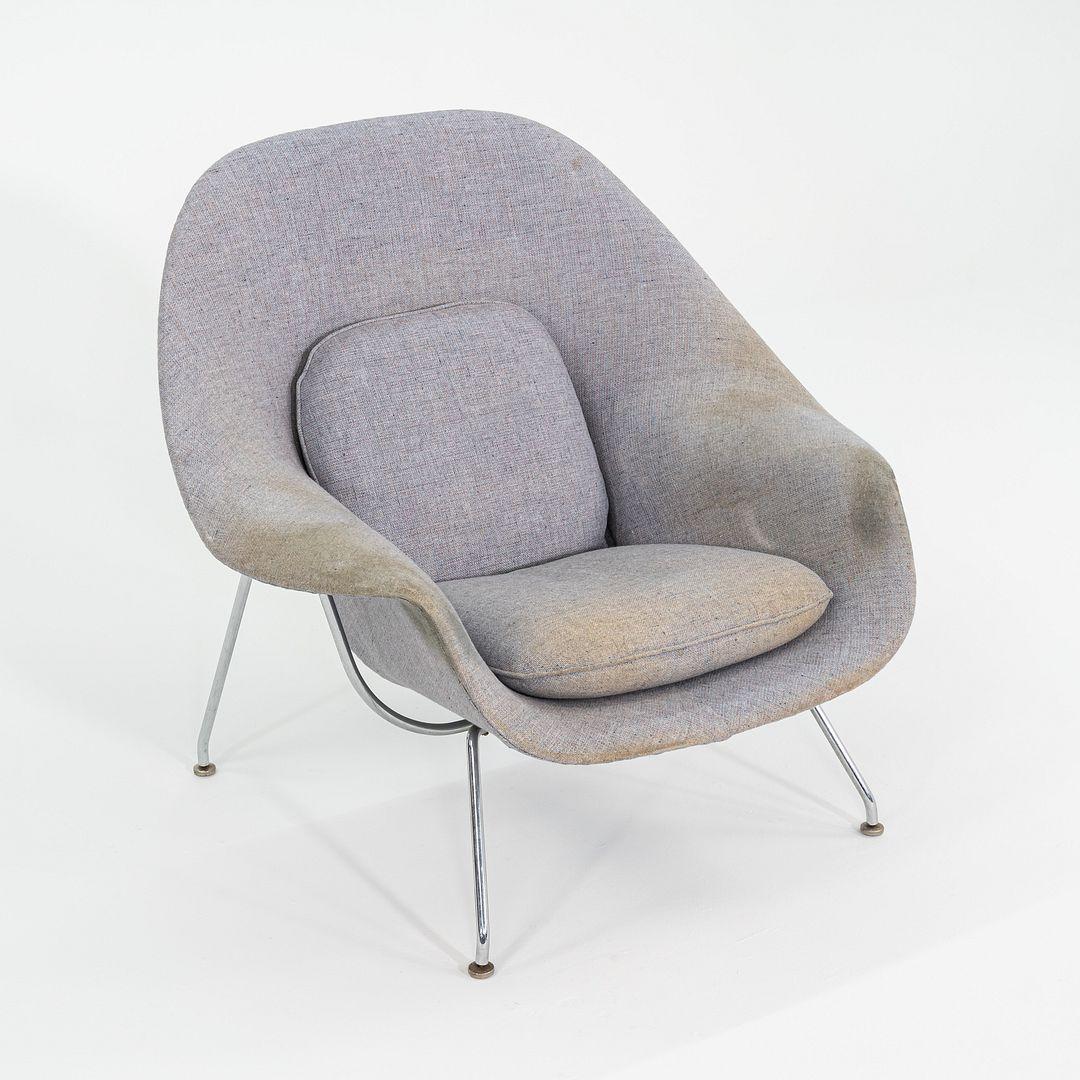 Americano Sedia da salotto e ottomana Womb di Eero Saarinen per Knoll del 1960, Model 70L in vendita
