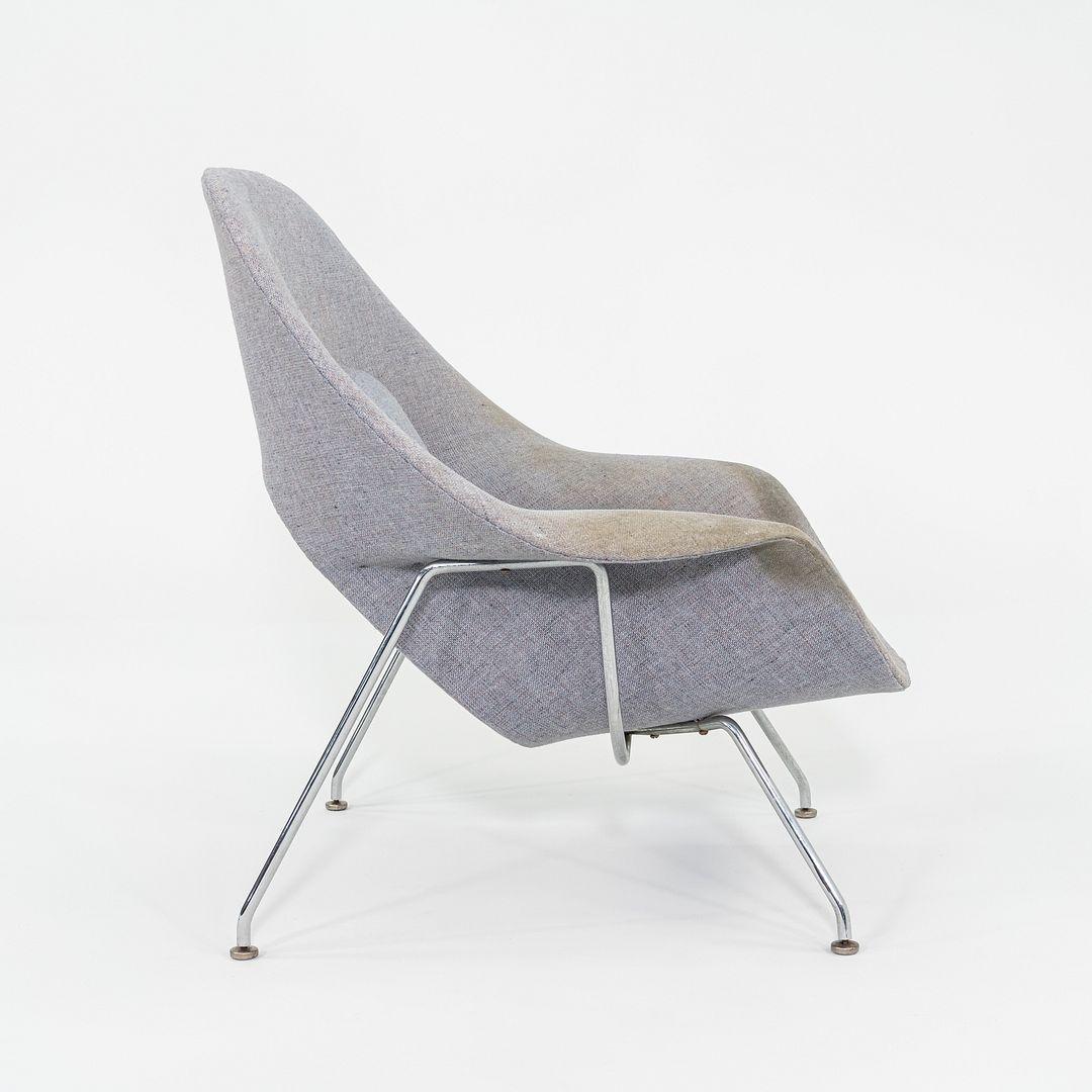 Acciaio Sedia da salotto e ottomana Womb di Eero Saarinen per Knoll del 1960, Model 70L in vendita