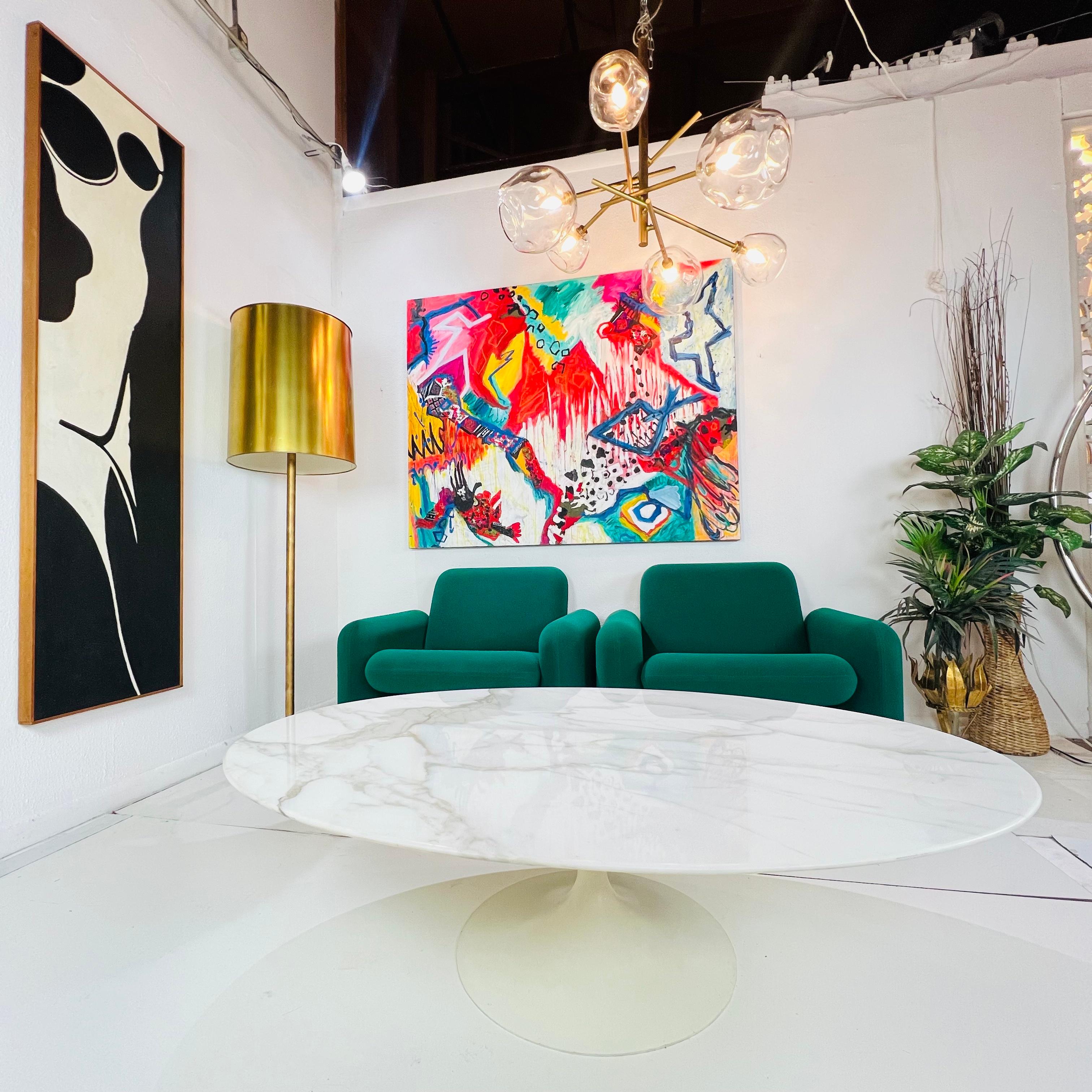 North American 1960s Eero Saarinen Marble Top Coffee Table by Knoll For Sale