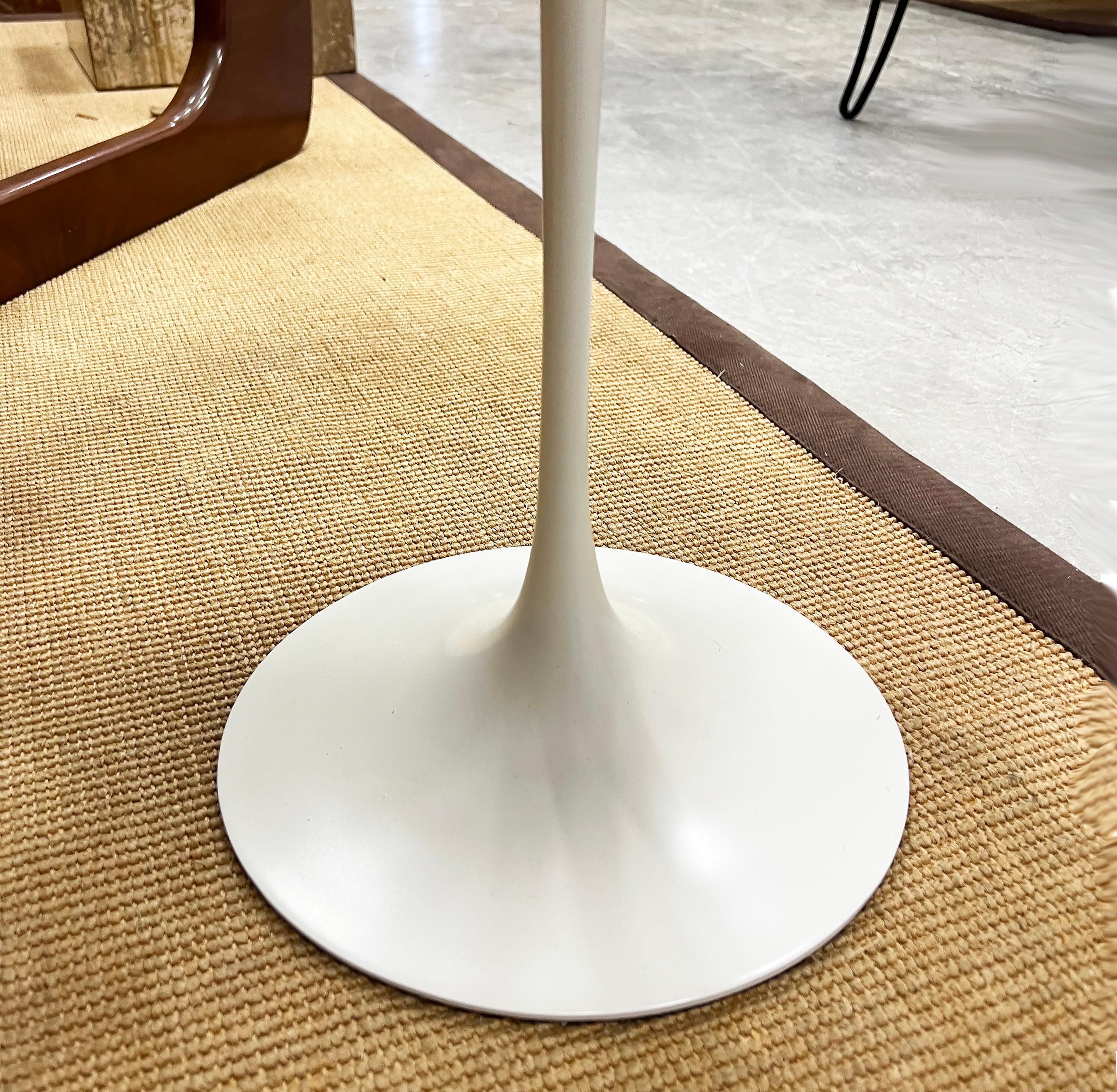 1960s Eero Saarinen Walnut Tulip Side Table,  Label,  Refinished 1