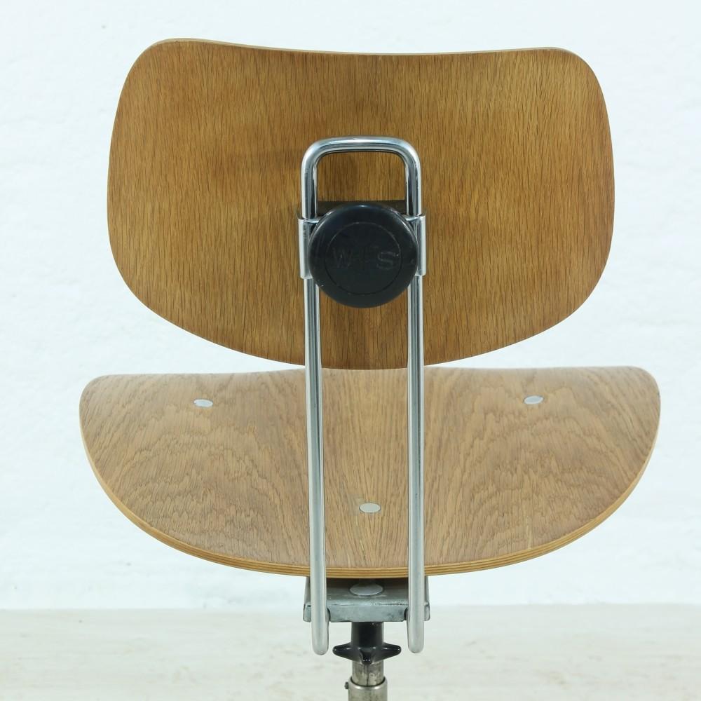 Metal 1960s Egon Eiermann Teak SE 40 Office Chair