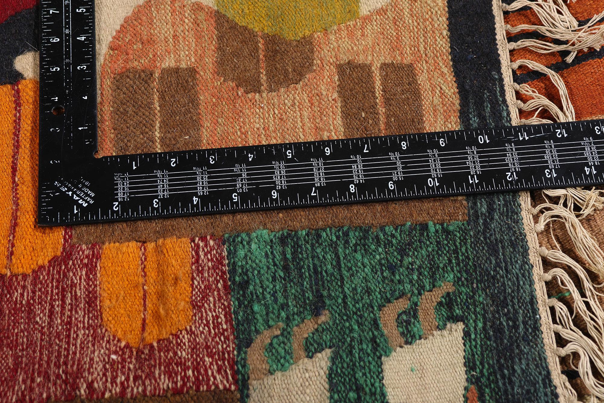1960's Egyptian Tapestry from Ramses Wissa Wassef Art Center in Harrania For Sale 1