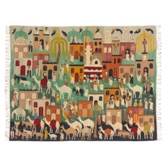 1960's Egyptian Tapestry from Ramses Wissa Wassef Art Center in Harrania