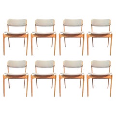 1960s Eight Fully Restored Customizable Erik Buch  Oak Dining Chairs